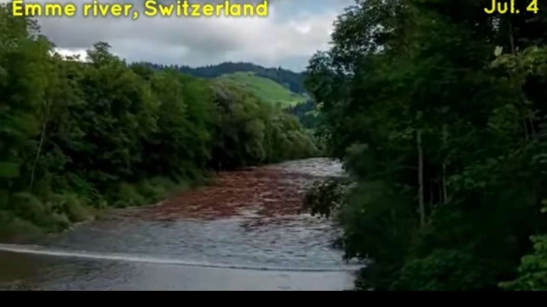 The River Emme in Switzerland- flash flood (debris flow)! Flutwelle Emme_low.mp4