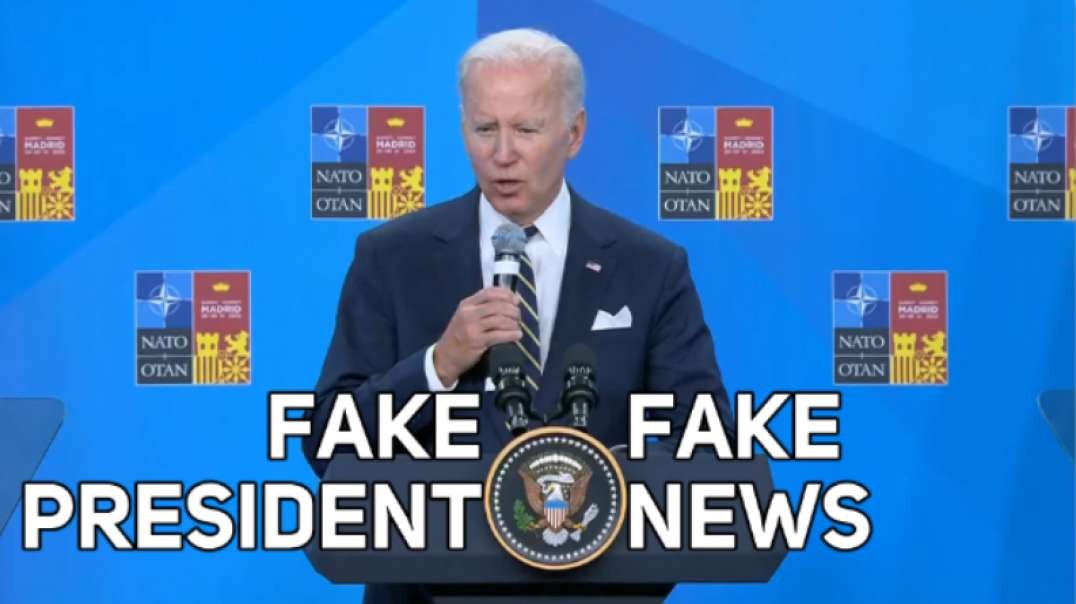 Joe Biden 'fake news' conference after NATO summit in Madrid. June 30, 2022