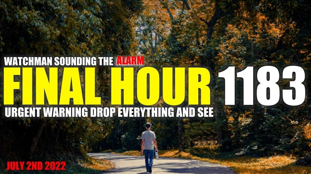 FINAL HOUR 1183 - URGENT WARNING DROP EVERYTHING AND SEE - WATCHMAN SOUNDING THE ALARM