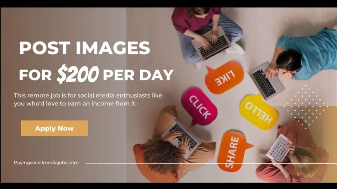 Post Images On Social Media For $200 Per Day | No Experience Required | Flexible Timing