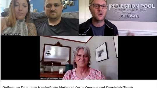 Reflection Pool with HealerState National Karin Keough and Dominick  Tarah Wernicke