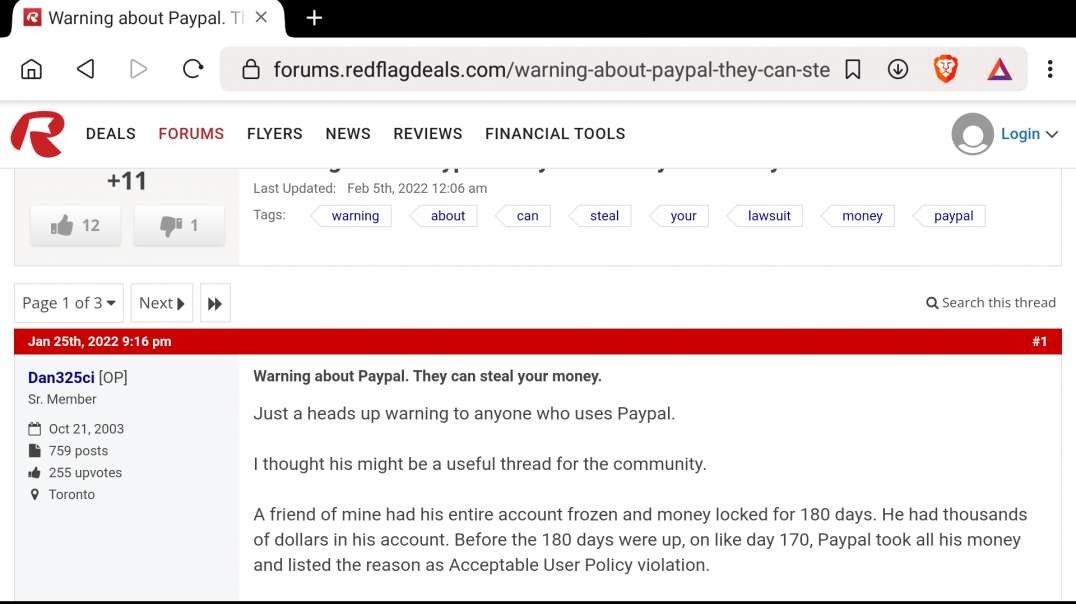 Warning about Paypal. They can steal your money.