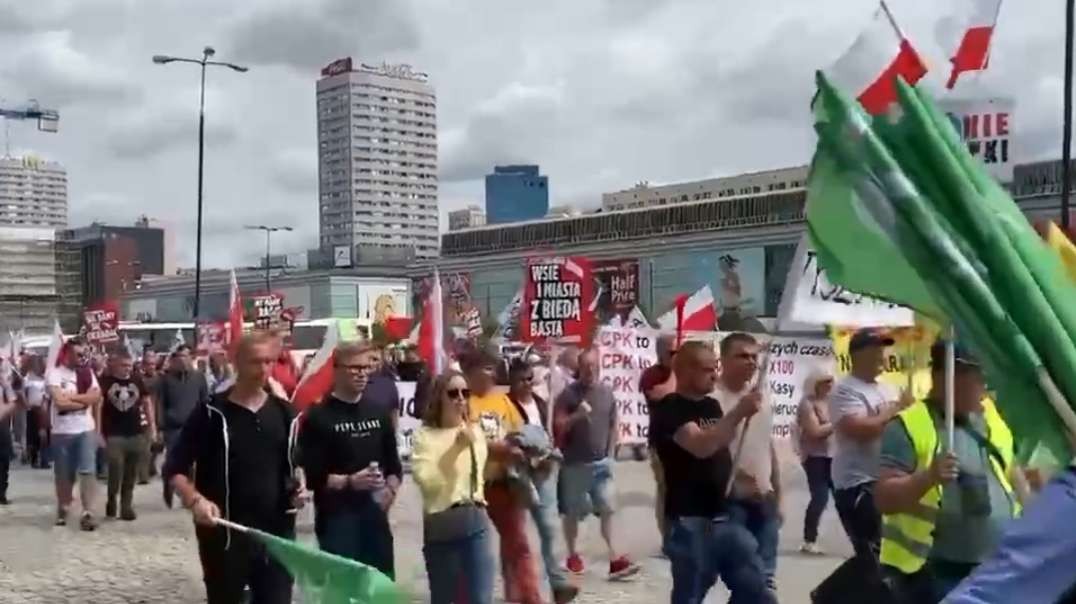 Farmer Protest in Poland, Warsaw Today Demanding Halt to Interest Rate Increase and Checks on Food Arriving From Abroad.  According to Polish deputy prime minister, a pro Russia demonstration