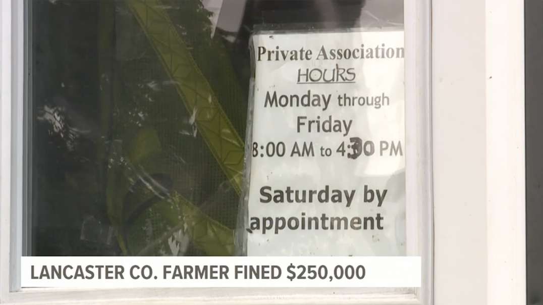 Farmer fined $250,000 for suppling his private customers with the foods they wanted.