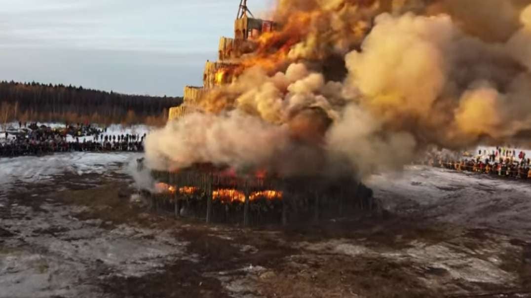 A Russian Art Park bringing it back - Burning the 'Tower-of-Babel(TOB)