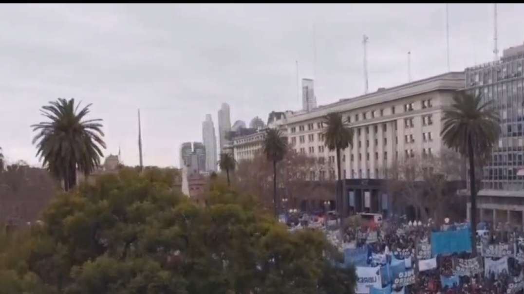 Big Demonstration In Buenos Aires, Argentina Against The Soaring Cost Of Living.   Inflation has reached 64%, unheard of for almost thirty years