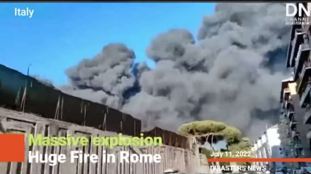 Rome is Burning!! Massive Fire Ravages the Vatican in Rome.mp4