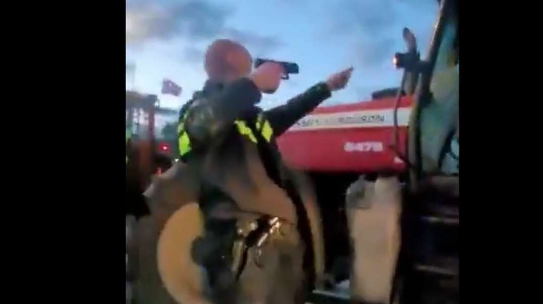 Netherlands Dutch Farmers Protesing Against Nitrogen LIES Eco Fascism Control Cops Go BERSERK.mp4