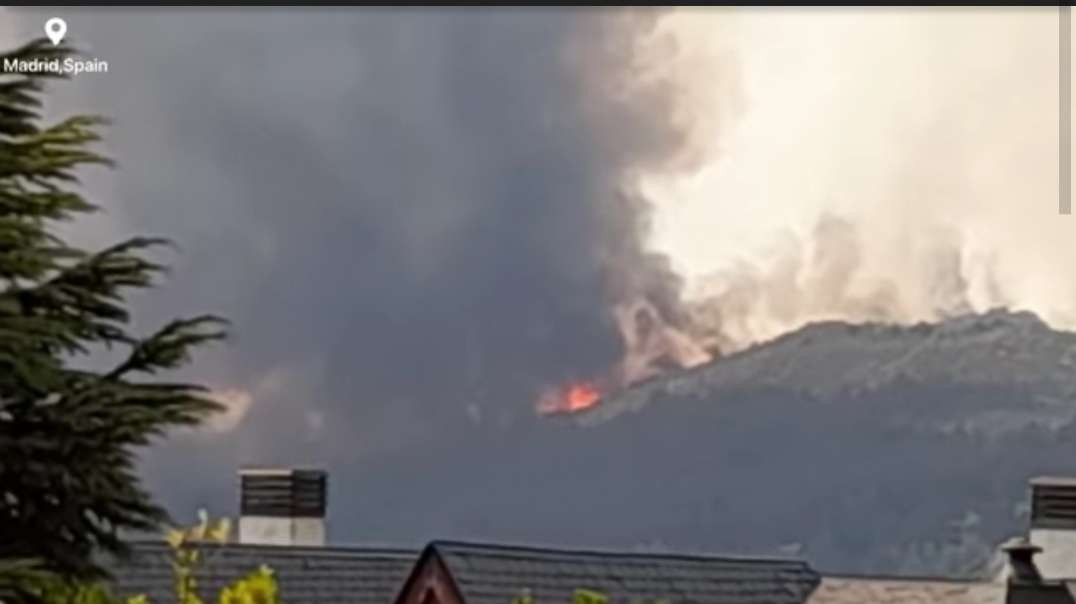 Fire Incident in Madrid Mountain - Spain.mp4