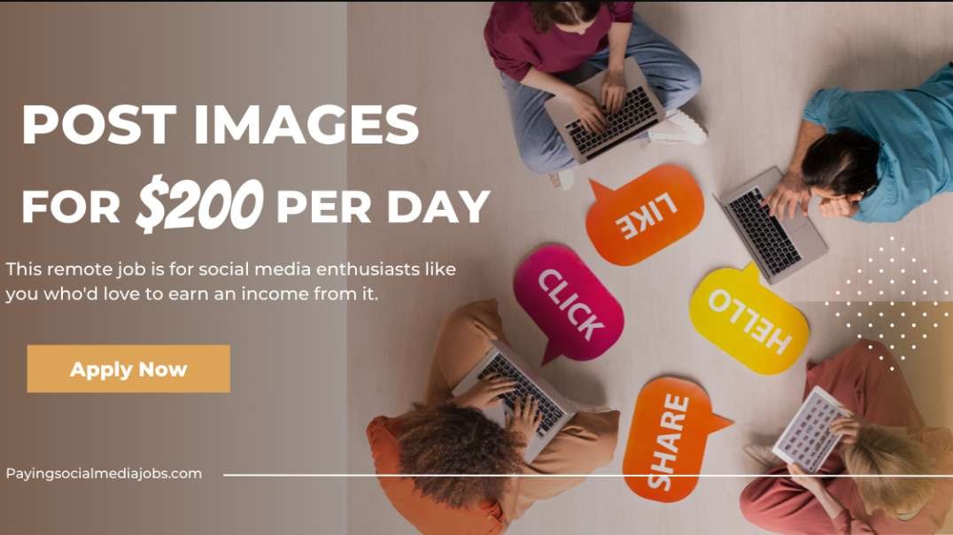 Post Images On Social Media For $200 Per Day | No Experience Required | Flexible Timing