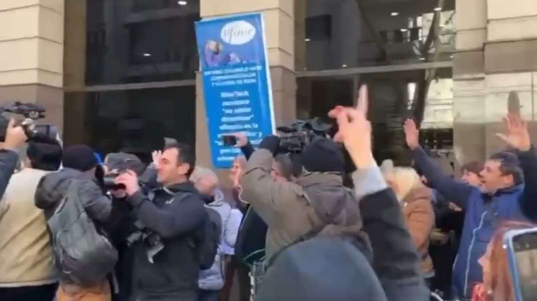 Protestors in Uruguay celebrating and chanting “Freedom. mp4