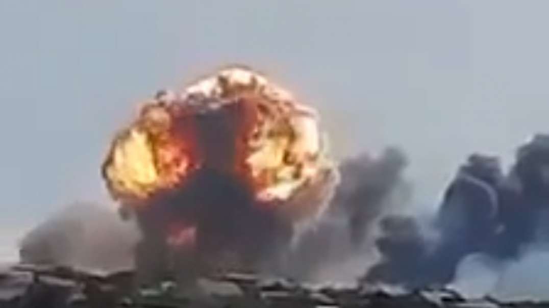 Huge explosion at the military airport in Crimea