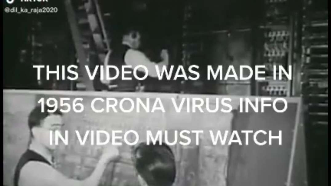 This is a video from 1956. They predicted everything we are going through right now.   It even knew the exact year it would happen... 2020.  It's like they planned it.