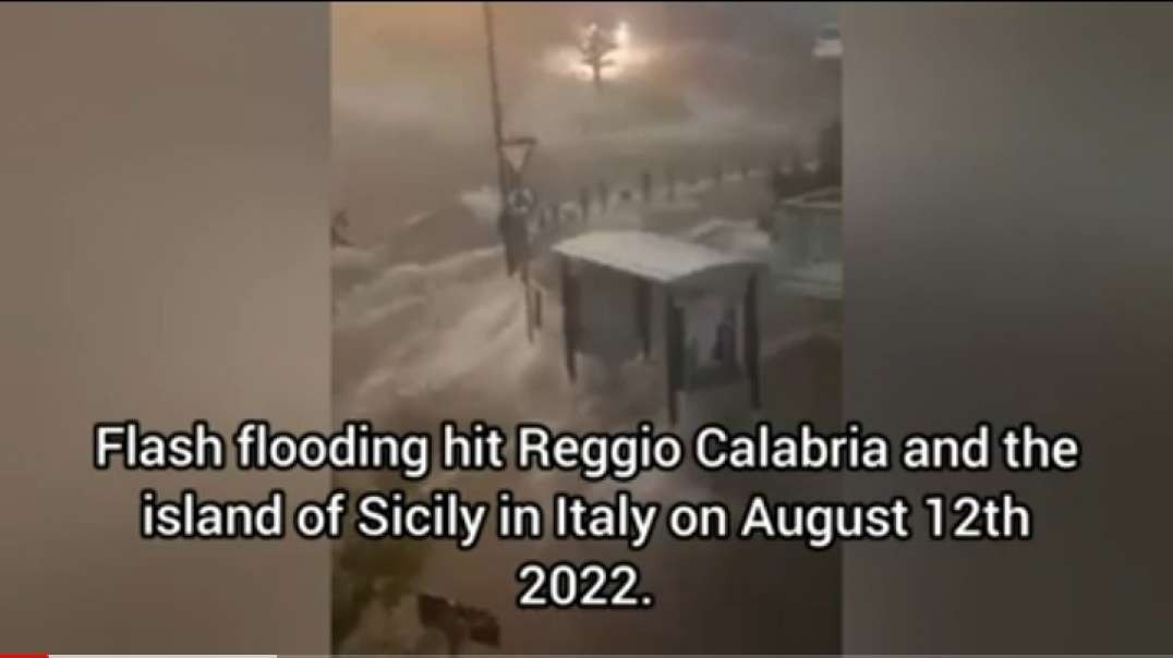 Landslides Sweep Away Cars Today As Floods Hit Sicily, Italy   August 12 2022 Al.mp4