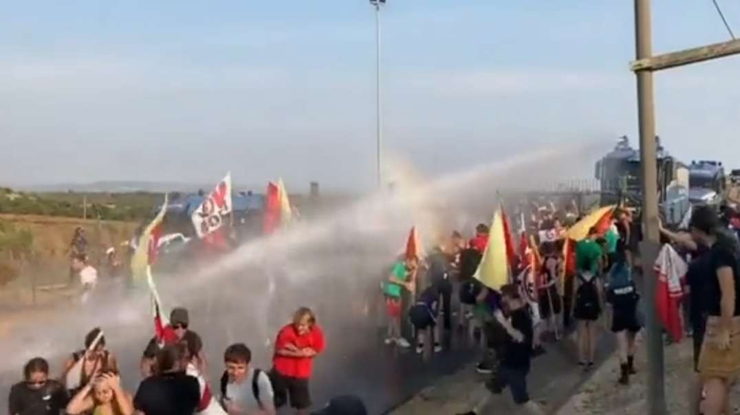 Protesters against the  installation of NATO antennas in Niscemi, Sicily met with teargas and water cannon.