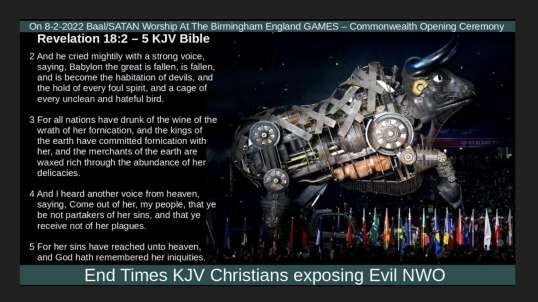 On 8-2-2022 Baal/SATAN Worship At The Birmingham England GAMES – Commonwealth Opening Ceremony