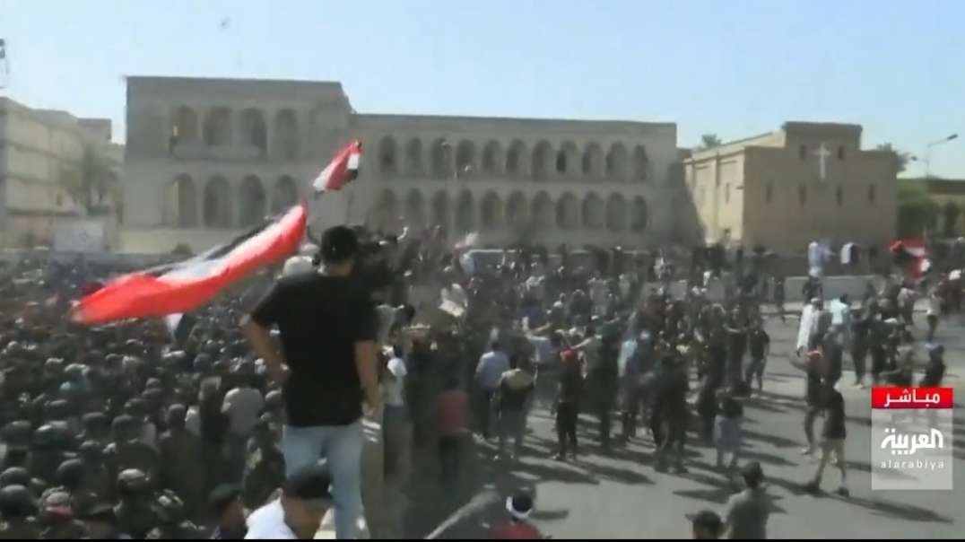 NOW - Protesters storm the Iraqi parliament building in _Baghdad for the second time this week..mp4