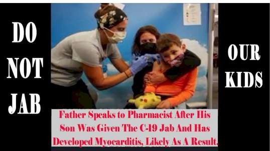 Father speaks to pharmacist about his 7 year old son getting myocardisis..mp4
