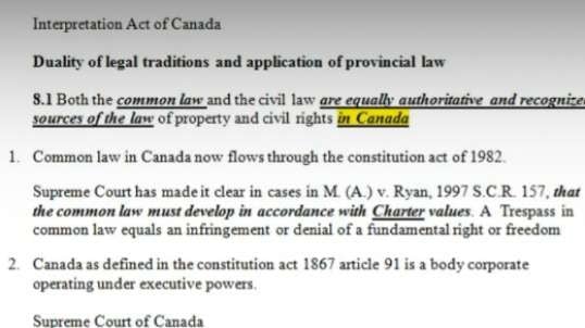 Canada: Hidden Human Rights From Non-Cult People   Only Freemason and Luciferian Are Automatically Protected By Courts.