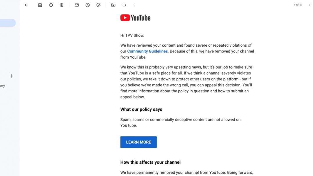 BANNED FROM YOUTUBE [MAYBE PERMANENTLY]