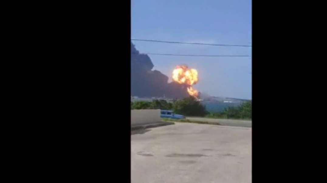 NOW - Another explosion at Cuba's supertanker port in Matanzas. .mp4