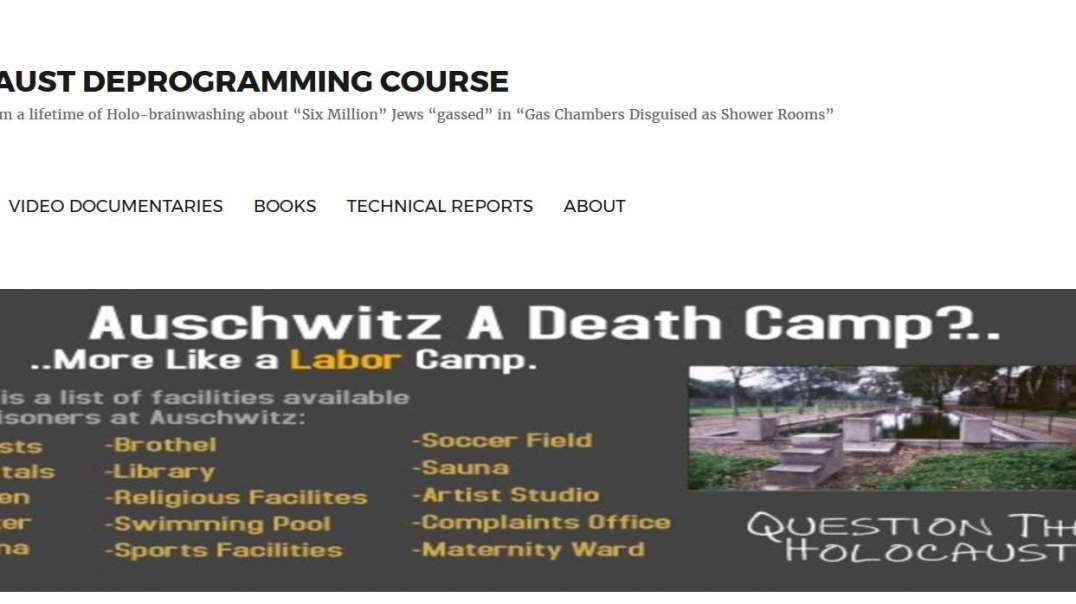 REMAKE - Holocaust Deprogramming Course, Part 1, Aug 5, 2022