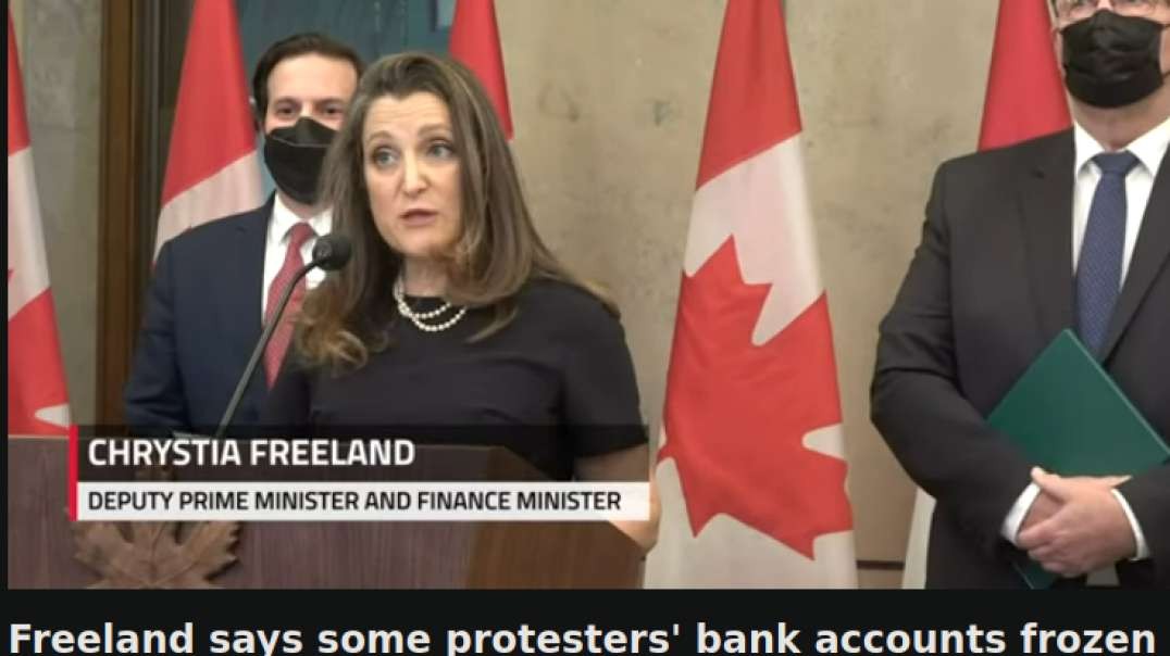 Deputy Cult-Crime Minister Chrystia Freeland says law enforcement is sharing information with financial service providers