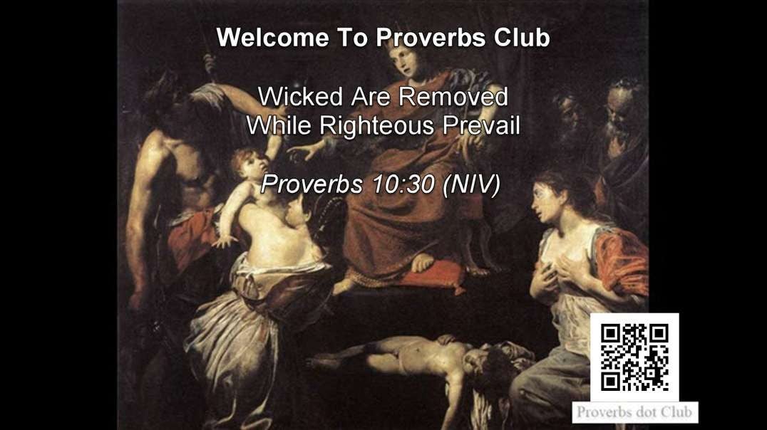 Wicked Are Removed While Righteous Prevail - Proverbs 10:30