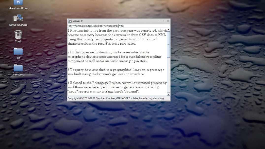 Engelbart NLS/Augment ViewSpecs Example