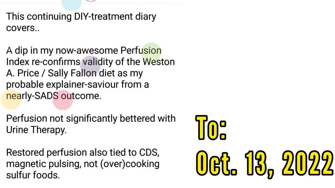 Instrumented results: Weston Price sulphur ghee, orin therapy, Sally Fallon diet