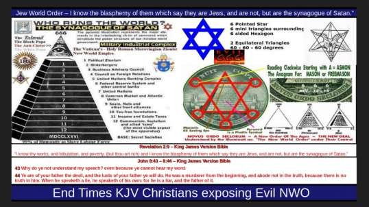 Jew World Order – I know the blasphemy of them which say they are Jews, and are not, but are the synagogue of Satan.”