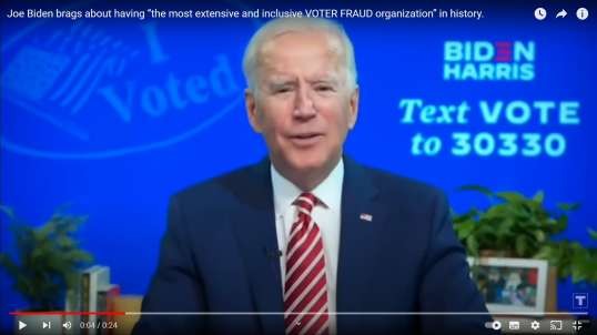 Joe Biden brags about having “the most extensive and inclusive VOTER FRAUD organization” in history..mp4