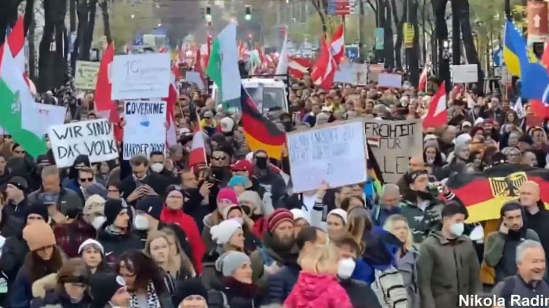 1yr ago Vienna Austria Nov20 Massive Hundreds of Thousands Protest Against COVID Vaccine Passports & Lockdowns.mp4