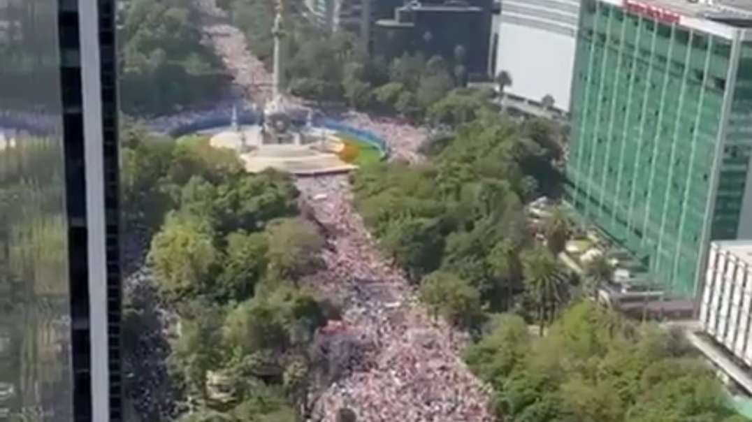WATCH 🚨 Massive protest in Mexico against Mexican president's electoral reform plan