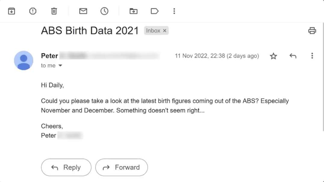 [Daily Insights Mirror] Australian Births Plummet (December 2021)