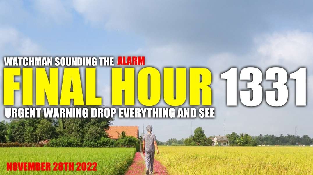 FINAL HOUR 1331 - URGENT WARNING DROP EVERYTHING AND SEE - WATCHMAN SOUNDING THE ALARM