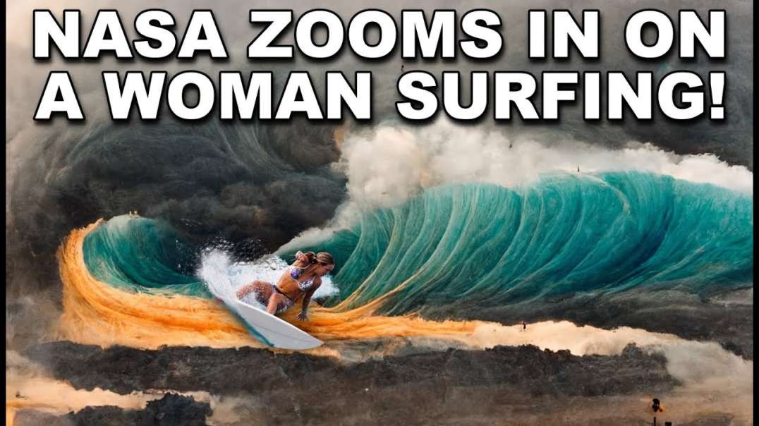 NASA captures woman surfing!  - FLAT EARTH