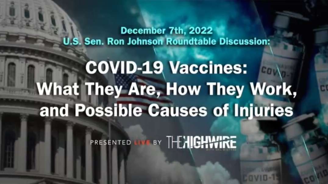 U.S. Senator Ron Johnson Roundtable Discussion: COVID-19 Vaccines: What They Are, How They Work, and Possible Causes of Injuries (12/07/22)