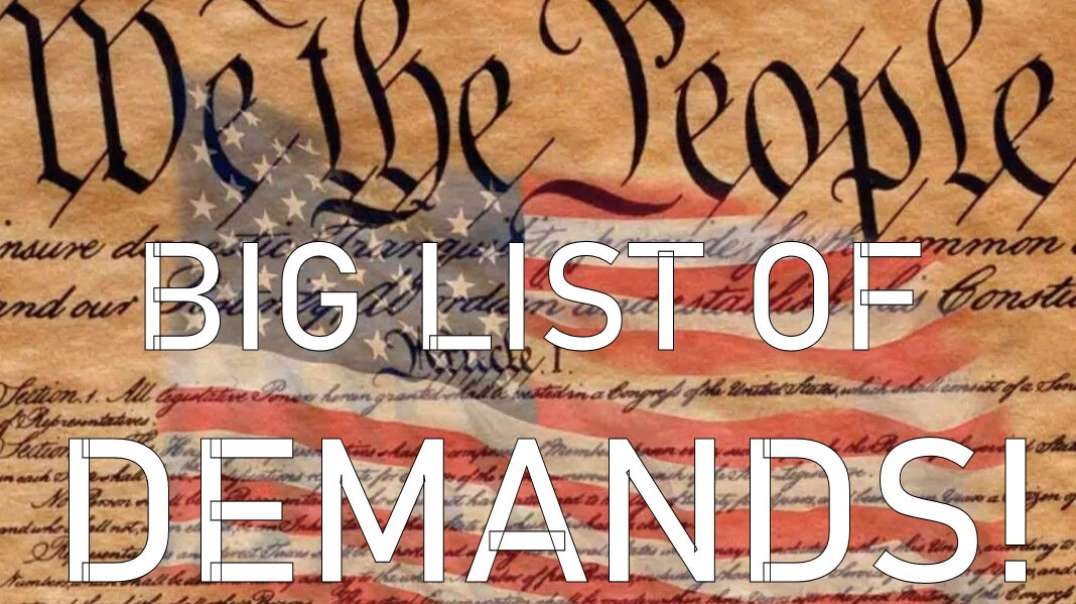 "We The People" have a BIG list of demands in light of DNC & Twitter TREASON!
