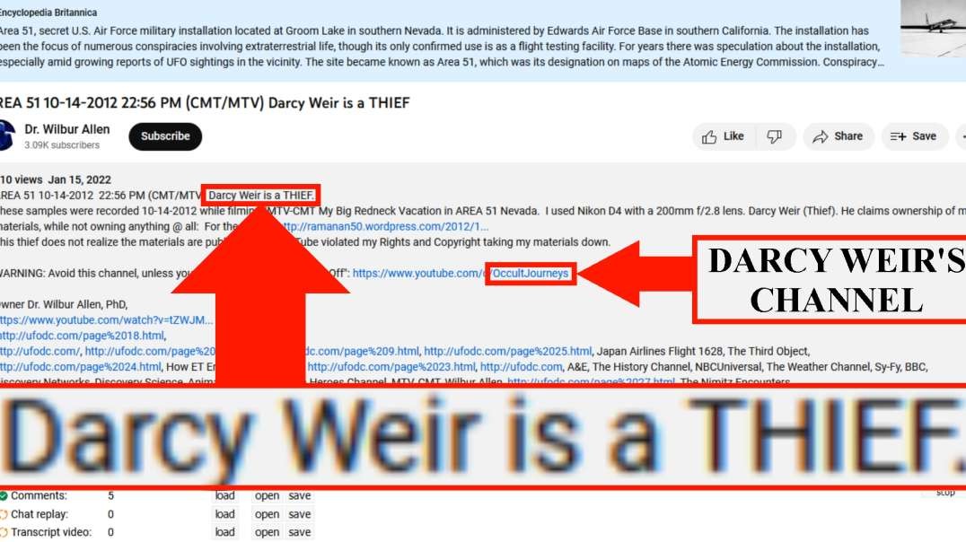 EXPOSED! "Darcy Weir is a thief and fraud", says Dr. Wilbur Allen