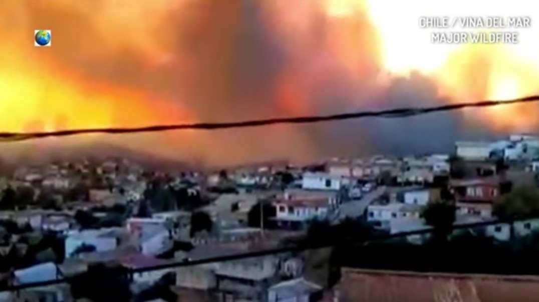 When a wildfire gets out of control- footage from a burned-out city in Chile.mp4