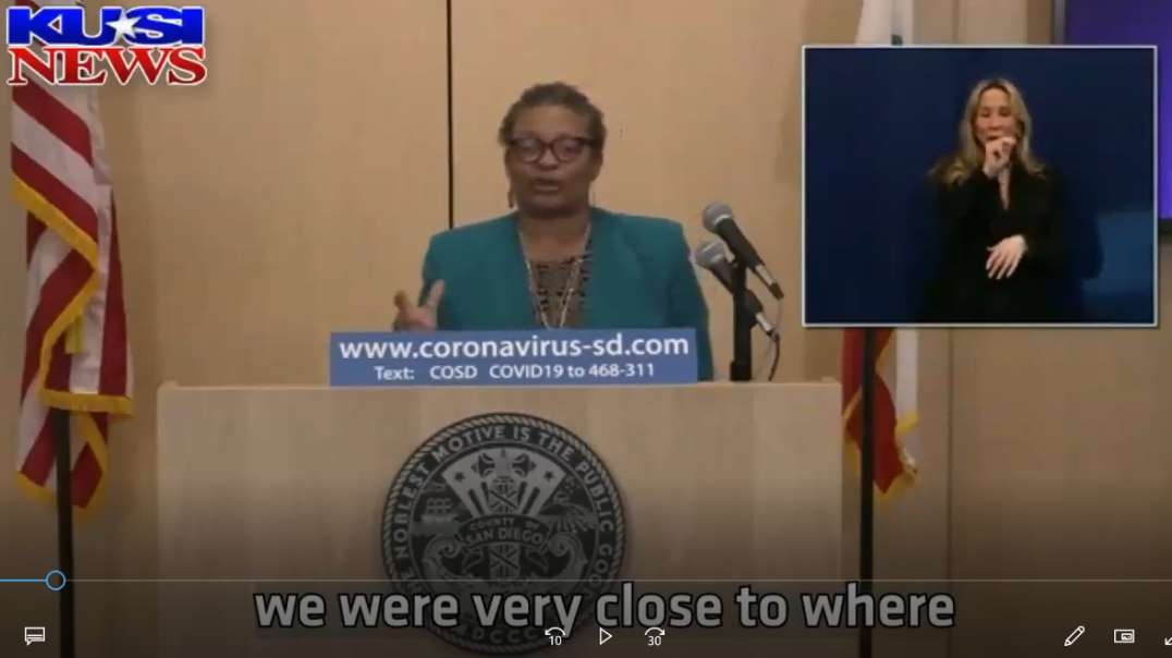 Overwhelmed Hospitals LIE 2yrs ago San Diego CA Dr. Wilma Wooten Admits Current Hospital Capacity Like a Very Severe Flu.mp4