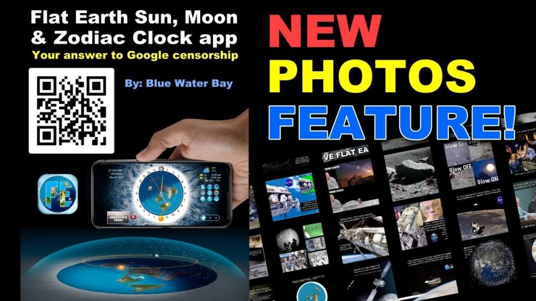 Flat Earth Sun, Moon & Zodiac Clock app