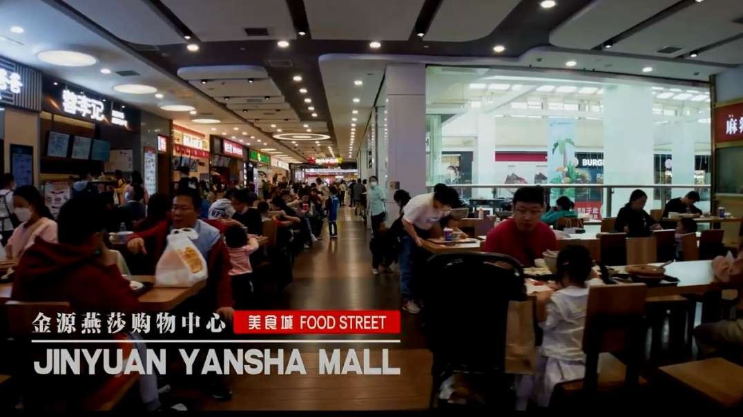 Beijing China Oct 2022 Walking Tour food street Mall 4K Virtual Tour 世紀金源燕莎購物中心，美食街，美食廣場.mp4