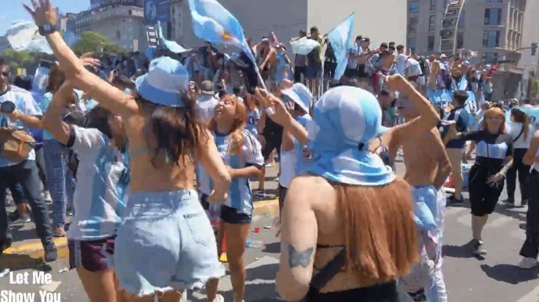 Argentina Buenos Aires Dec18  Streets During The Final World Cup Game Virtual Walk Tour.mp4