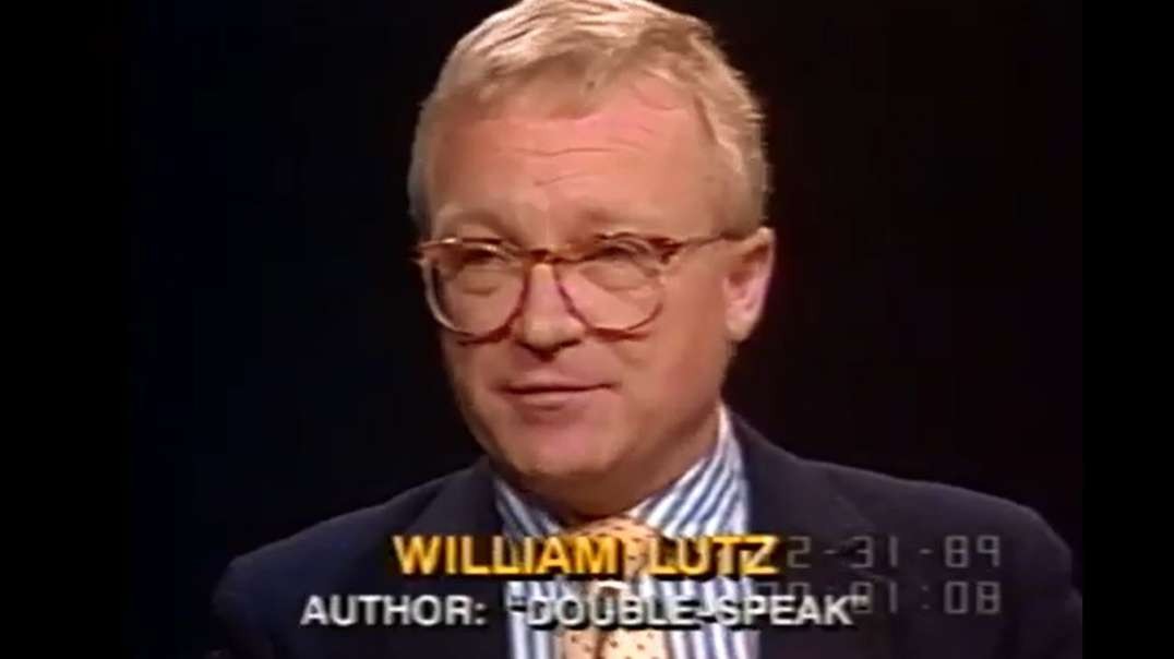 Doublespeak William Lutz 1989 deceptive language designed to evade responsibility & make the unpleasant appear pleasant.mp4
