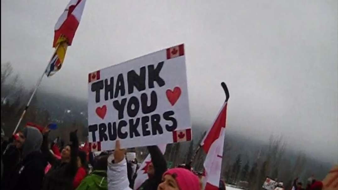 1yr ago Canada Freedom Convoy 2022 1-24-22 Hundreds of Trucks in BC to protest COVID Vaccine Mandates.mp4