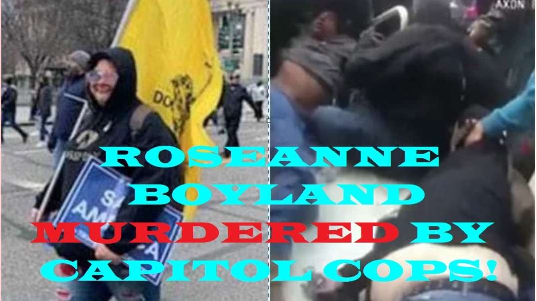 Tragic video as Patriots rescue lifeless J6 murder victim Roseanne Boylan away from police!