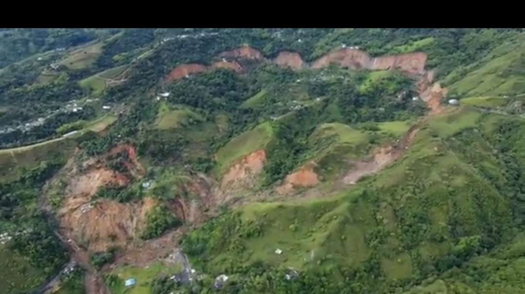 Very large landslide hits Colombia’s Cauca Department, destroying 64 homes