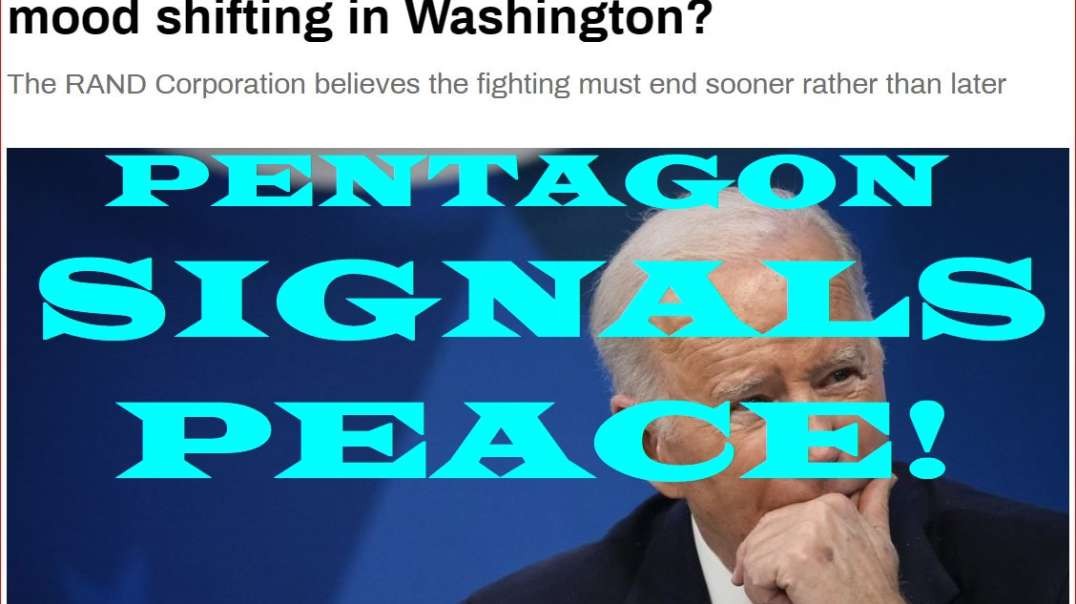 First Trump, now Pentagon think tank Rand Corp. calls for peace as well!